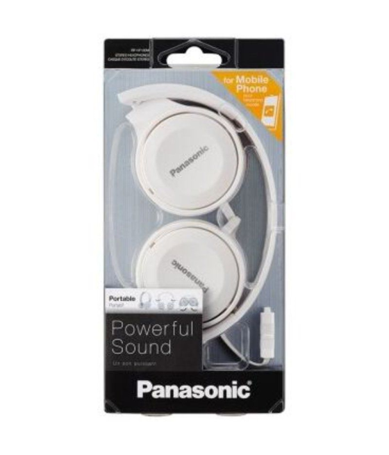 Auriculares panasonic rp-hf100me/ con micrófono/ jack 3.5/ blancos