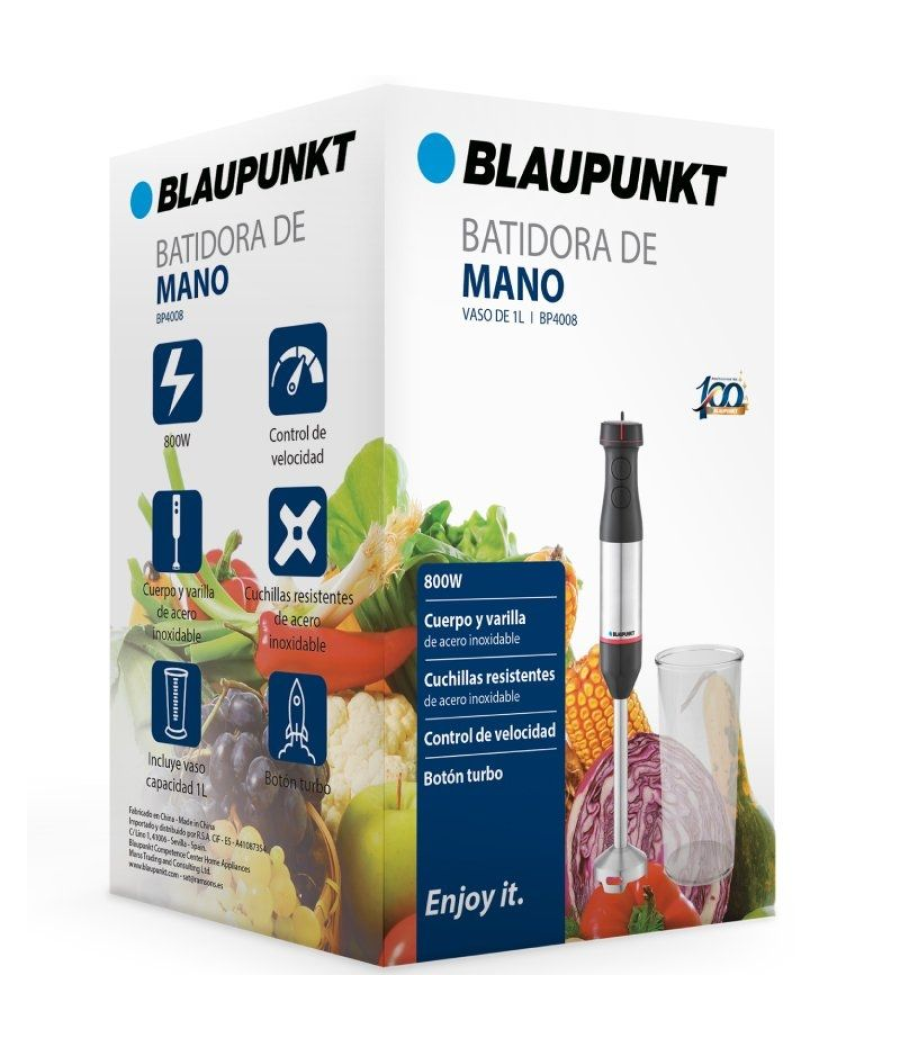 Batidora de mano blaupunkt bp4008/ 800w/ capacidad 1l