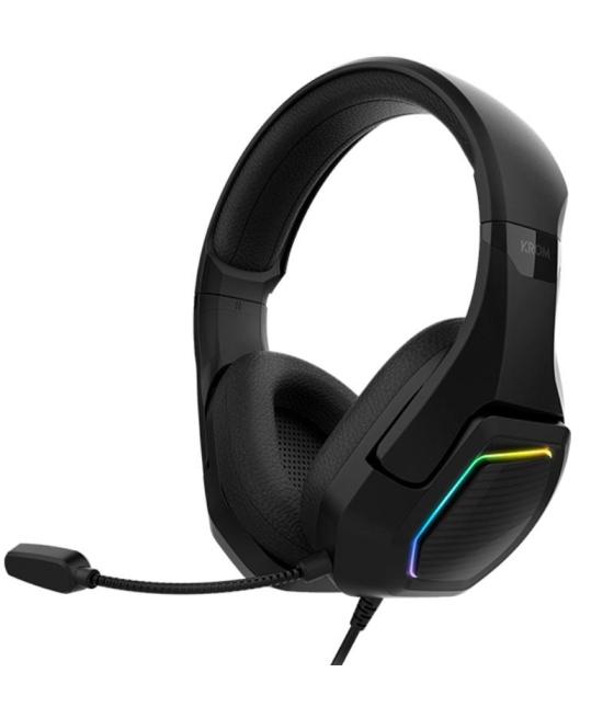 Auriculares gaming con micrófono krom kopa 7.1/ usb 2.0/ negros