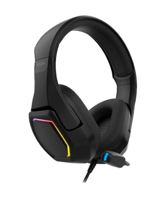 Auriculares gaming con micrófono krom kopa 7.1/ usb 2.0/ negros