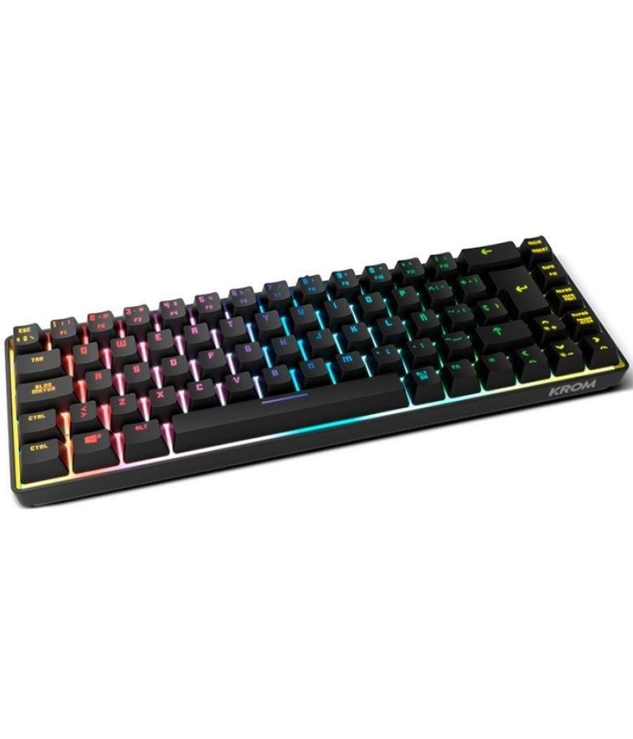 Teclado gaming krom kalista/ negro