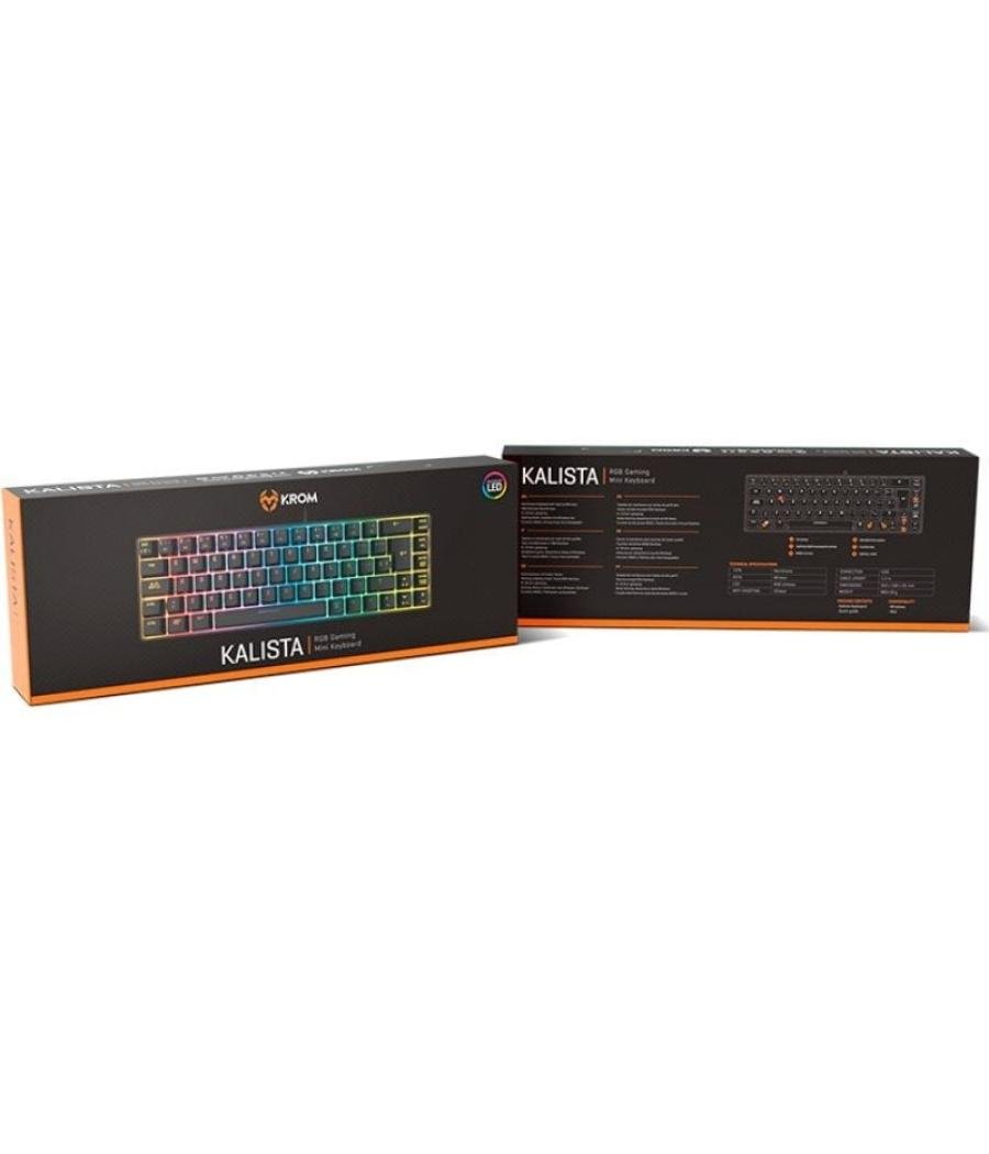 Teclado gaming krom kalista/ negro