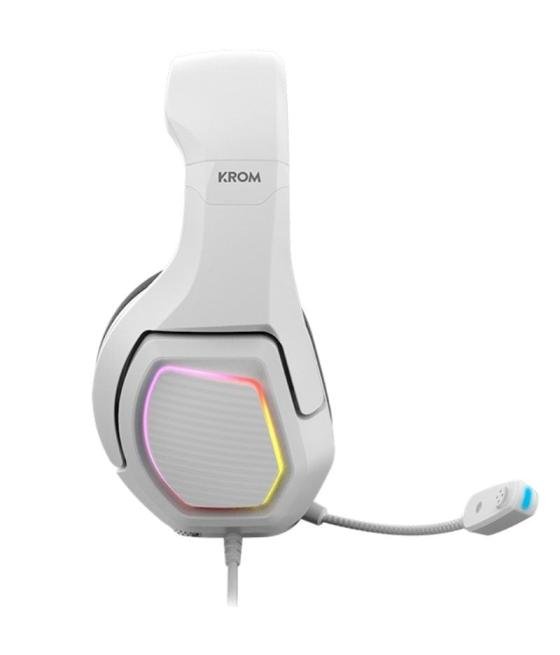 Auriculares gaming con micrófono krom kopa 7.1/ usb 2.0/ blancos