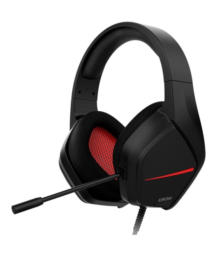 Auriculares gaming con micrófono krom kopa move/ jack 3.5/ negros