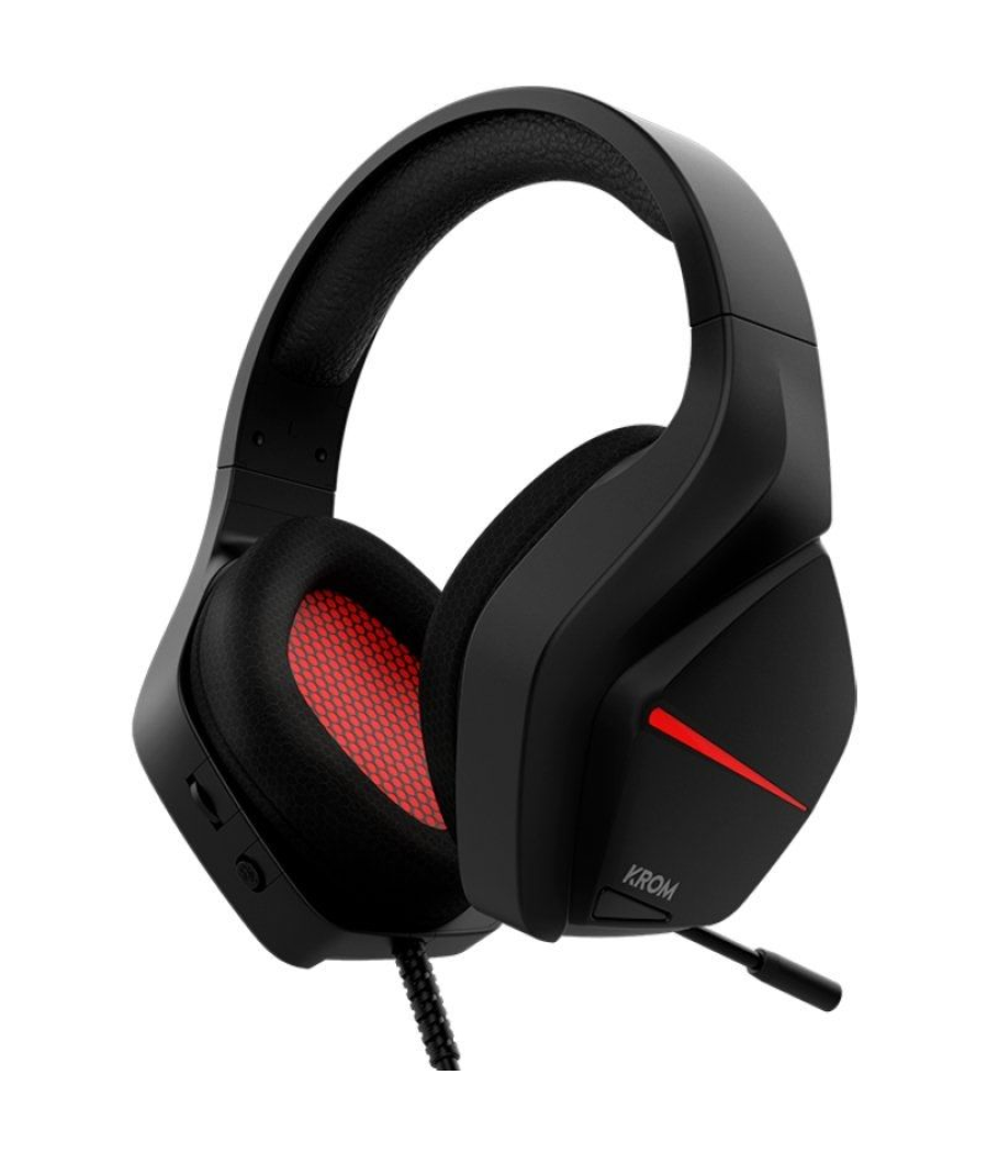 Auriculares gaming con micrófono krom kopa move/ jack 3.5/ negros