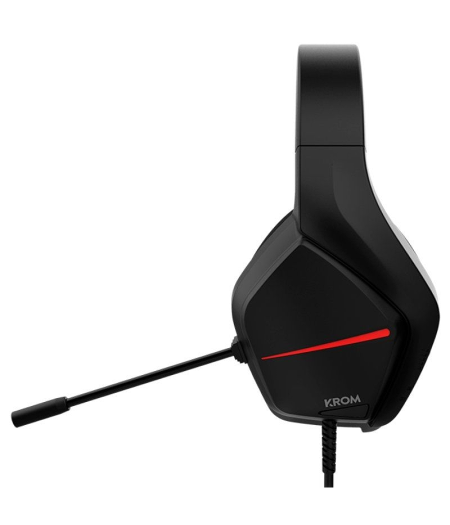 Auriculares gaming con micrófono krom kopa move/ jack 3.5/ negros