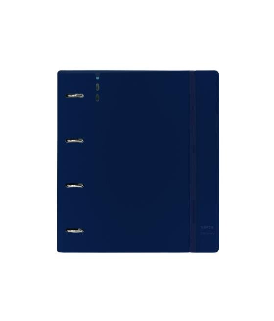 Carpeta con recambio safta din a4 cuadro 5 mm polipropileno foam 4 anillas 35mm azul oscuro