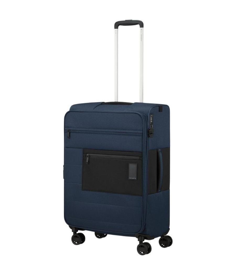 Maleta mediana samsonite vaycay spinner expansible 66cm/ 66x43x30cm/ 4 ruedas/ azul marino