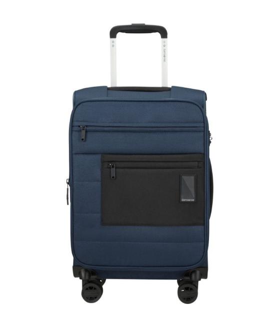 Maleta de cabina samsonite vaycay spinner expansible 55cm/ 55x35x25cm/ 4 ruedas/ azul marino