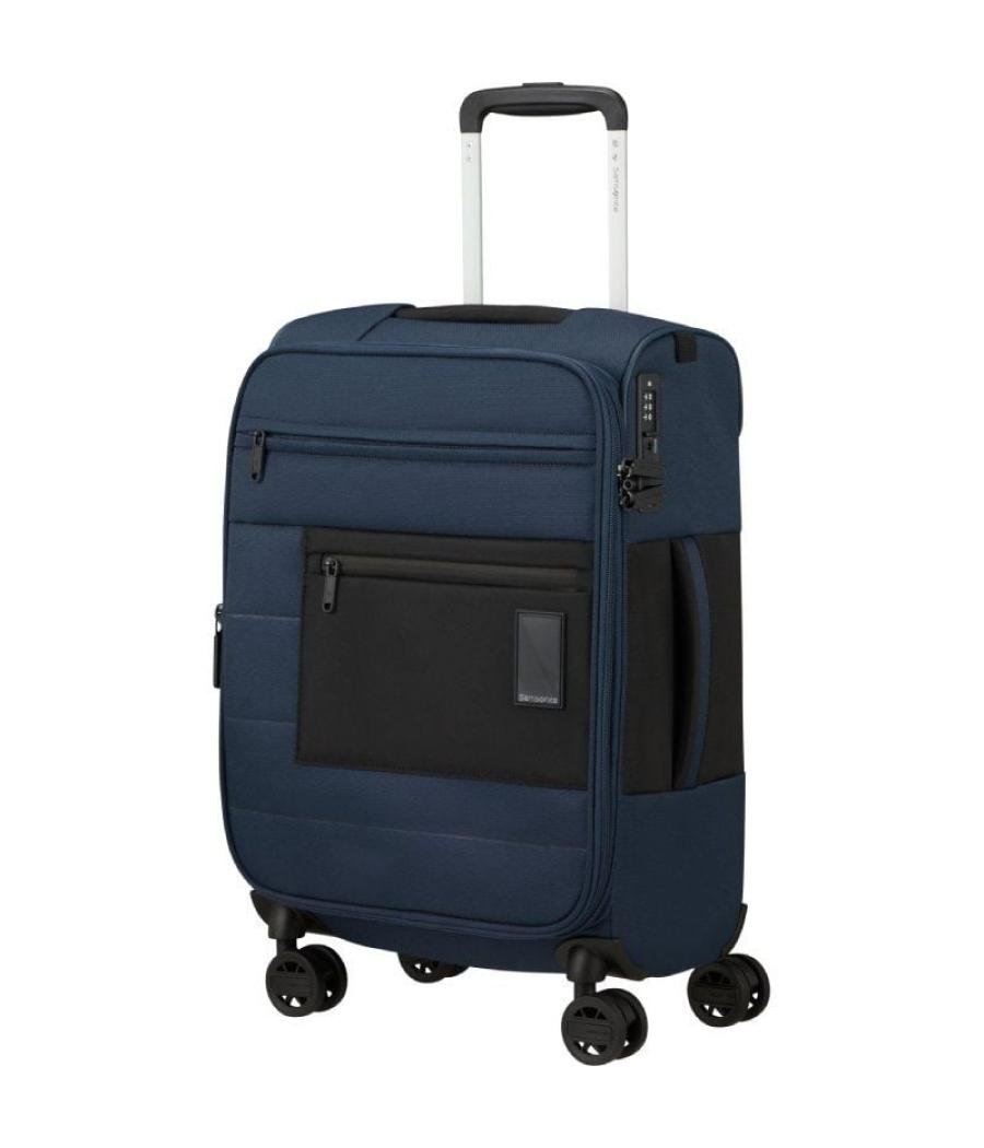 Maleta de cabina samsonite vaycay spinner expansible 55cm/ 55x35x25cm/ 4 ruedas/ azul marino