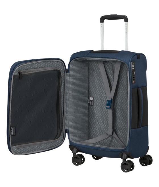 Maleta de cabina samsonite vaycay spinner expansible 55cm/ 55x35x25cm/ 4 ruedas/ azul marino