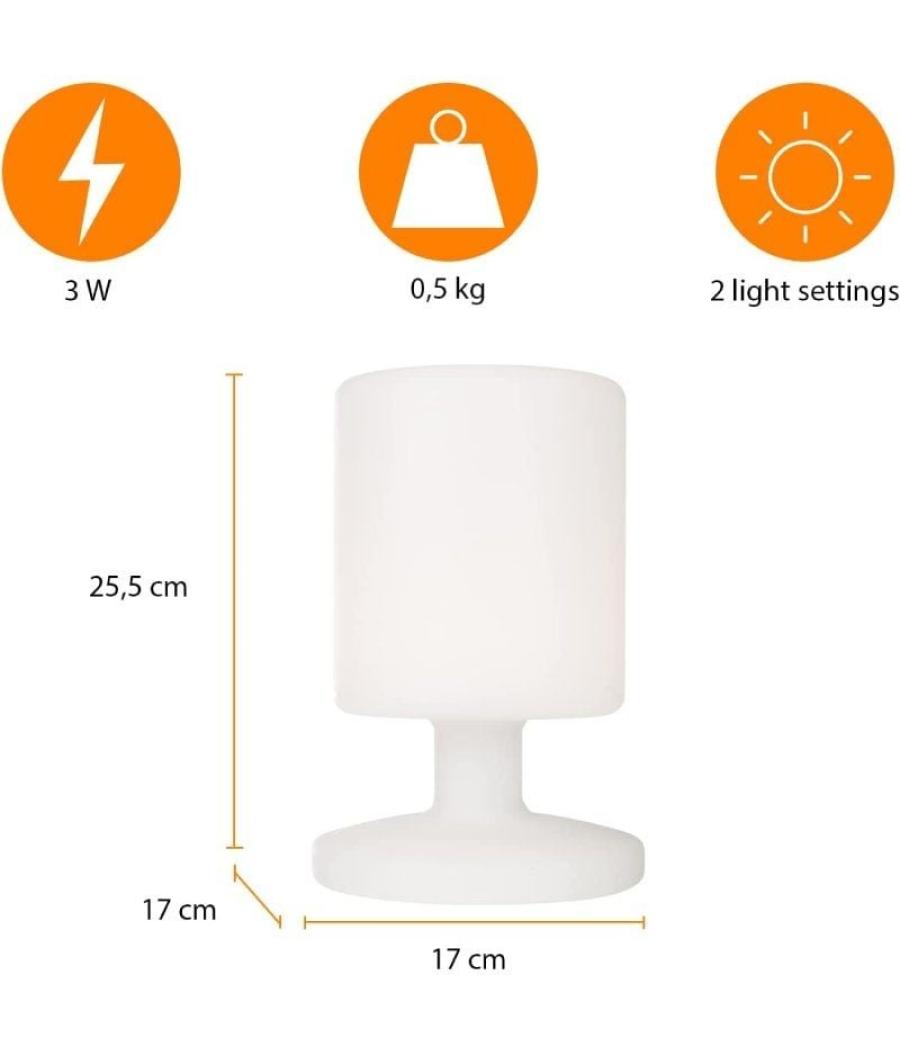 Lámpara de mesa smartwares 5000.472/ 4.7w/ blanca