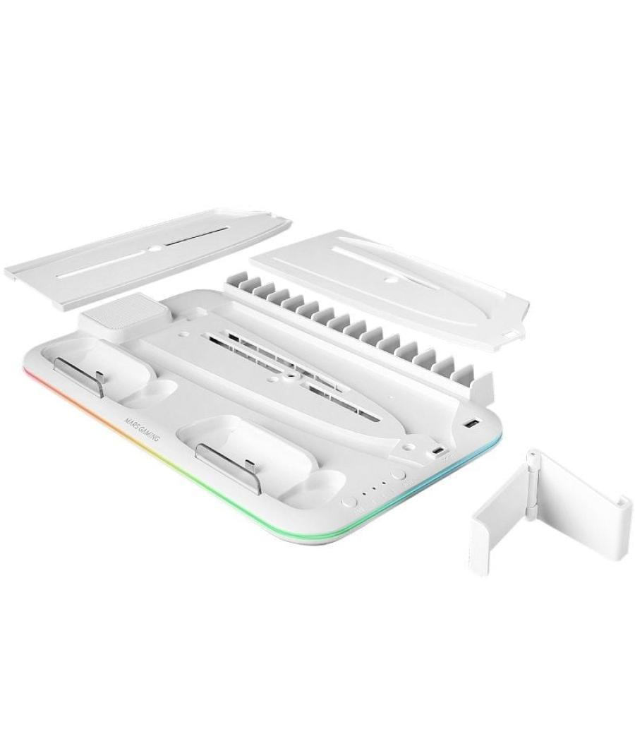 Soporte multifunción rgb para ps5 mars gaming mps5-b2/ blanco