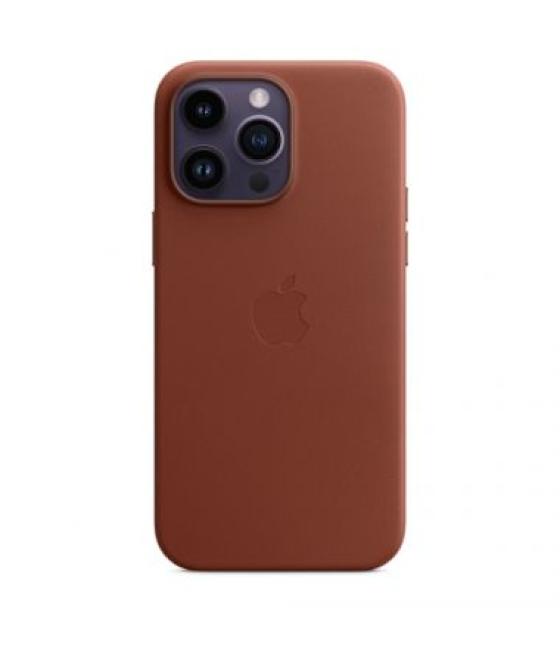 Funda iphone 14 pro max leather case con magsafe - umber