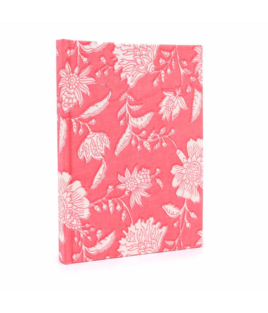 Cuadernos encuadernados en algodón 20x15cm - 96 páginas - Floral rosa