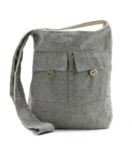 Bolso Dos Bolsillos Tonos Naturales - Lavanda Suave - Grande