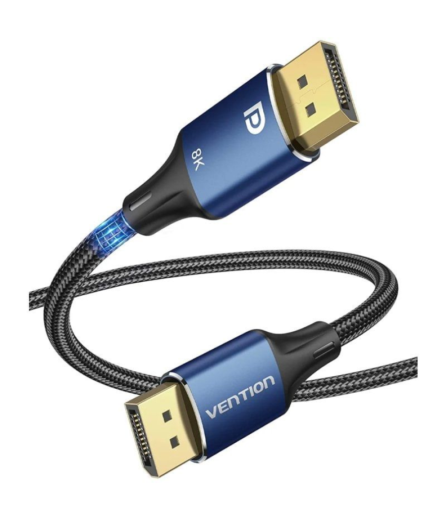 Cable vention hcelf/ displayport macho - displayport 8k macho/ 1m/ azul