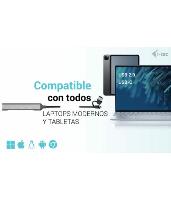 i-tec USB-C/USB-A Metal HUB 1x USB 3.0 + 3x USB 2.0