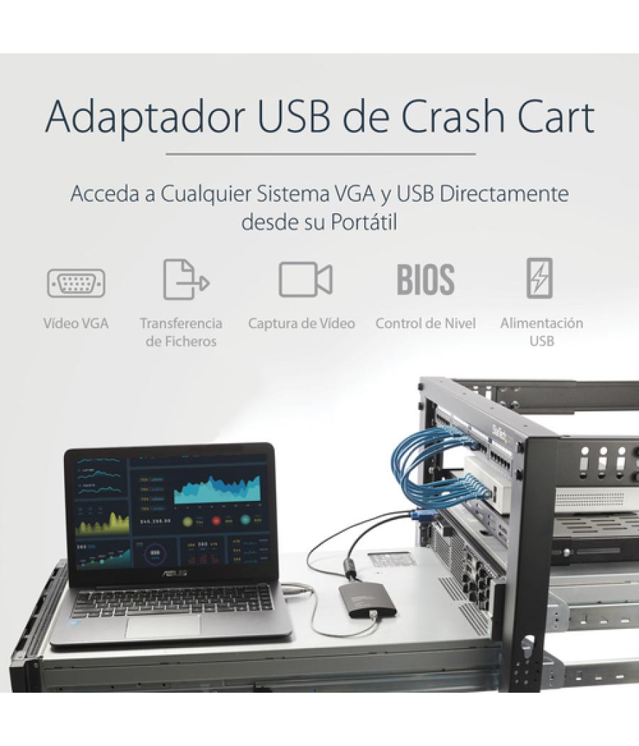 StarTech.com Adaptador Crash Cart USB con Transferencia de Ficheros y Captura de Vídeo