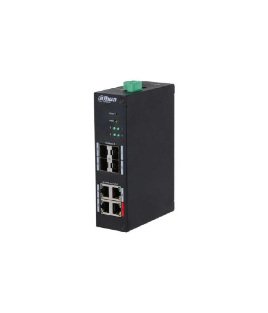 (dh-hs4408-4et-96) dahua switch4 puertos 10/100 + 4sfp gigabit 96w managed l2 hardened poe