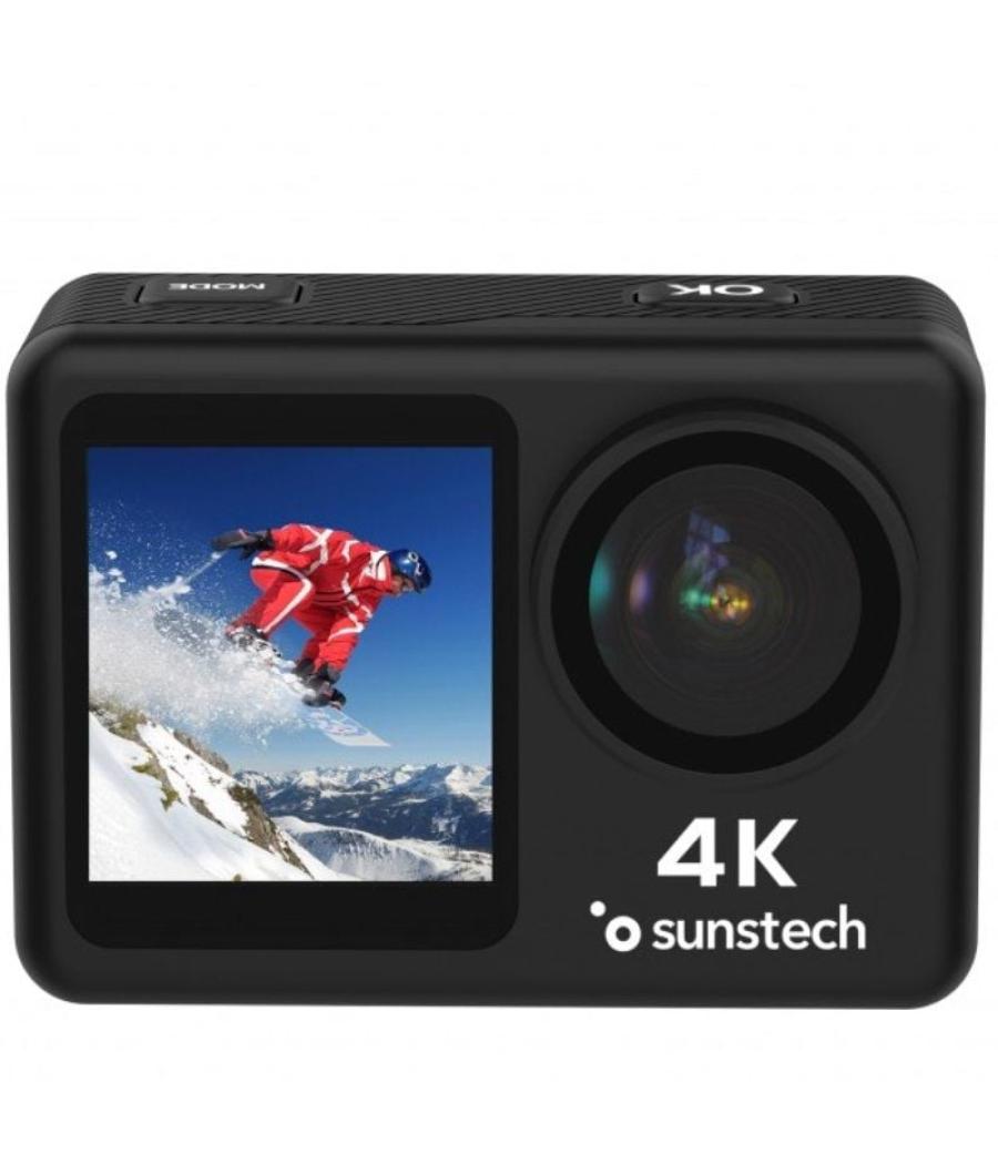 Cámara digital deportiva sunstech adventure 4k/ 16mp/ ángulo de visión 170º/ negra