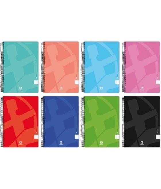 Centauro cuadernos tapa blanda 01-uniclasic 80h cuadrícula 4mm cuarto colores surtidos