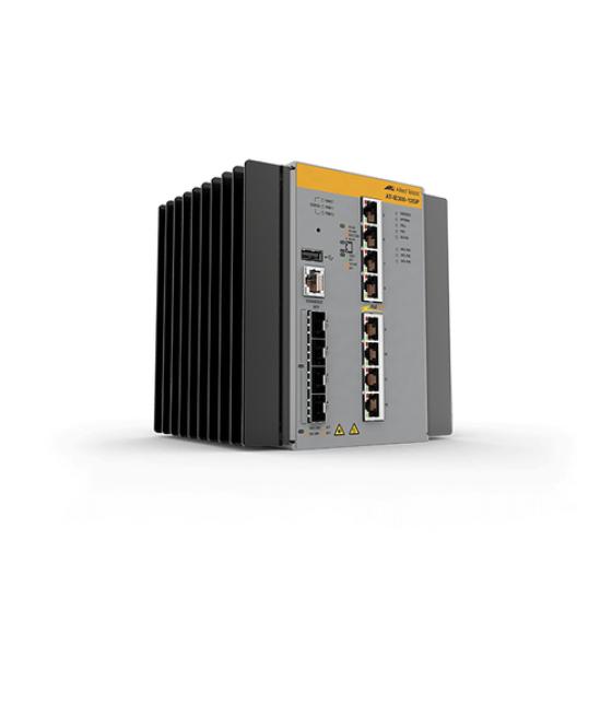 Allied Telesis AT-IE300-12GP-80 Gestionado L3 Gigabit Ethernet (10/100/1000) Energía sobre Ethernet (PoE) Negro, Gris