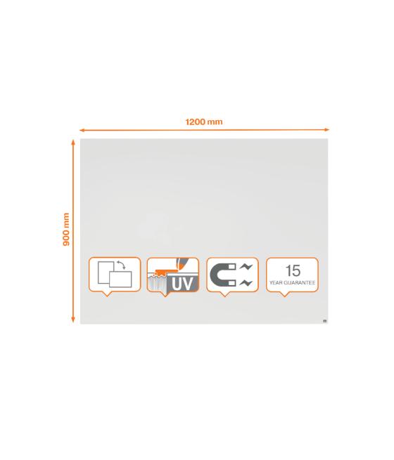 Pizarra blanca nobo infinity sin marco acero lacado magnetico 1200x900 mm