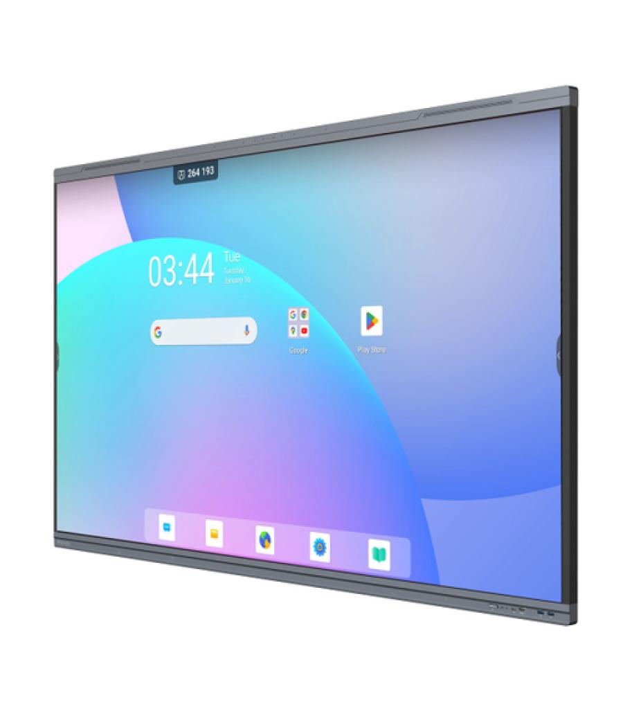 V7 Pantalla Interactiva PRO : pantalla de 86" 4K Android 13 con 16 GB de RAM y 256 GB de ROM y 2 altavoces de 8 W + 2 altavoces 