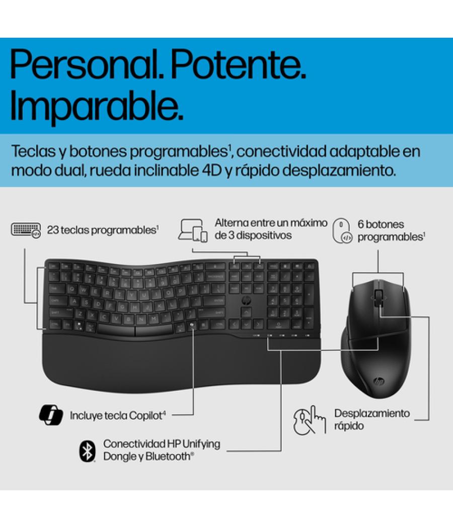 HP 685 Comfort Dual-Mode Keyboard and Mouse Combo