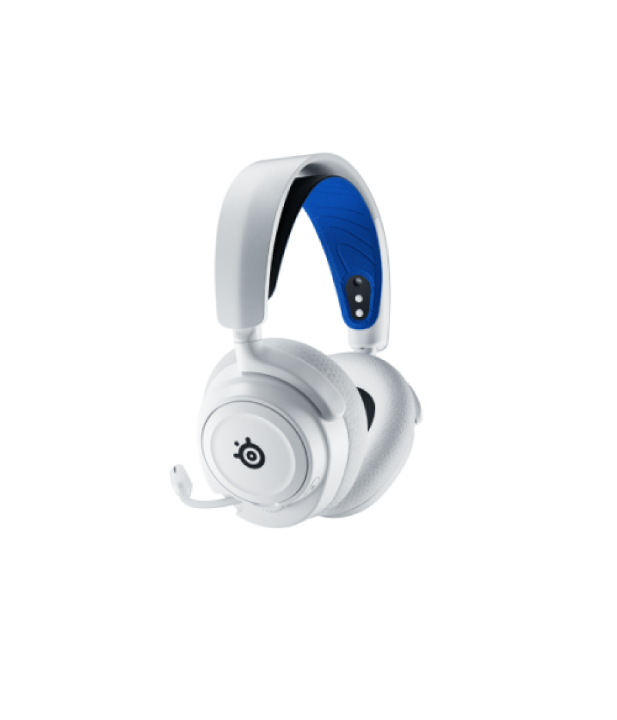 Steelseries arctis nova 7p white auriculares inalámbrico diadema juego bluetooth azul, blanco