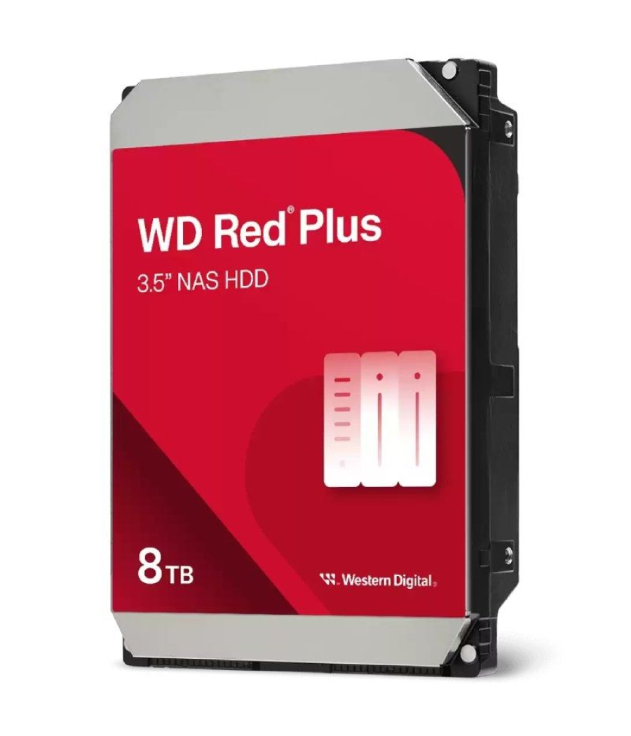 Disco duro western digital wd red plus nas 8tb/ 3.5'/ sata iii/ 256mb