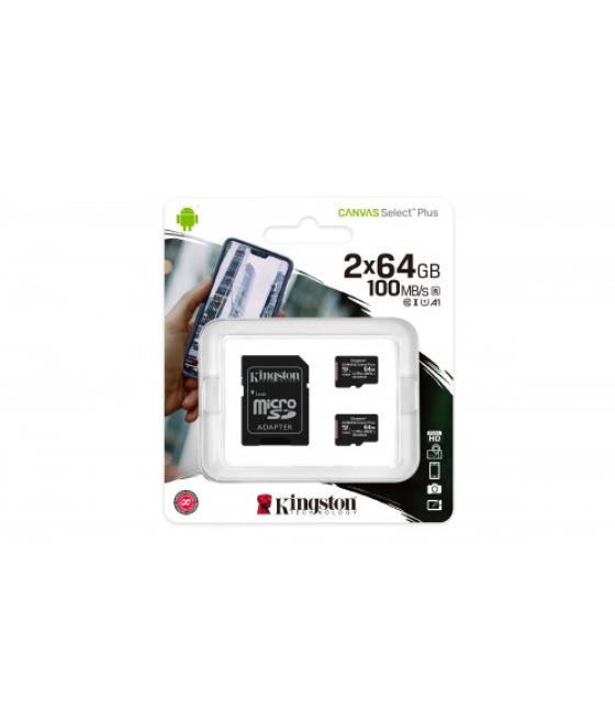 Kingston technology canvas select plus memoria flash 64 gb sdxc clase 10 uhs-i