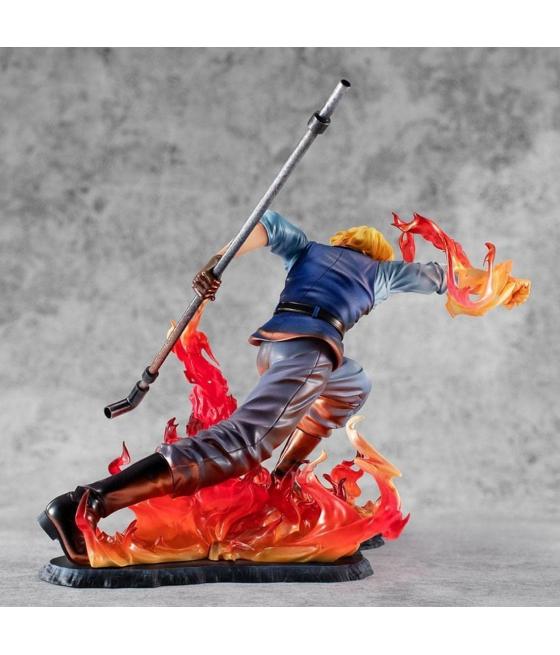 Figura megahouse one piece sabo fire fist inheritance p.o.p. edicion limitada