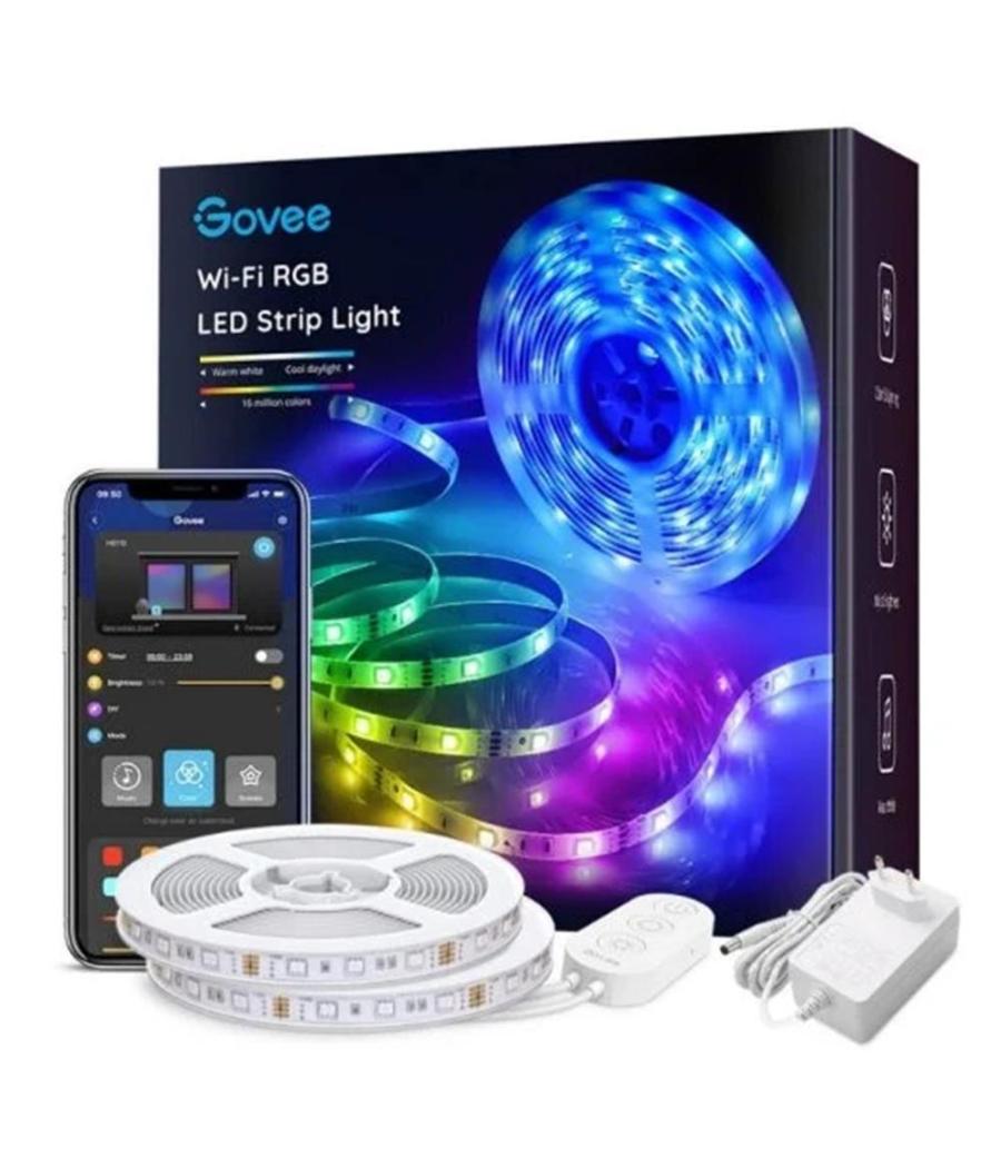 Tira led govee rgb smart wifi+bt h6110 10m - modo musica - control por voz