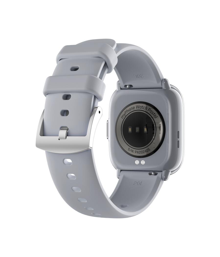 Reloj smartwatch myphone pastel silver gray