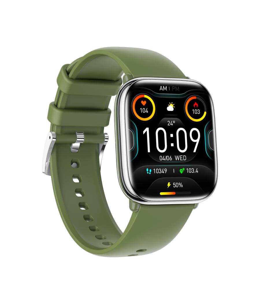 Reloj smartwatch myphone pastel silver green