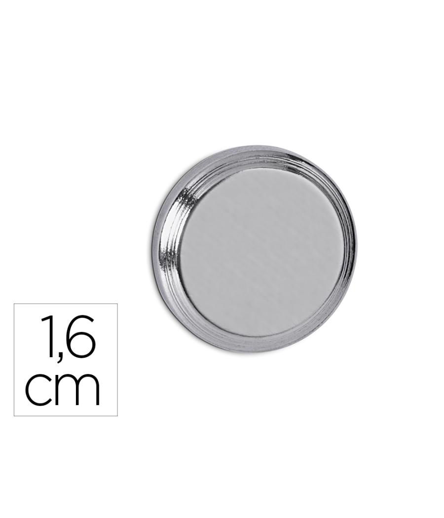 Iman maul cilindrico de neodimio 1,6 cm peso max. 5 kg diametro color plata