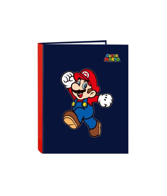 Carpeta safta 4 anillas mixtas cartón folio super mario world