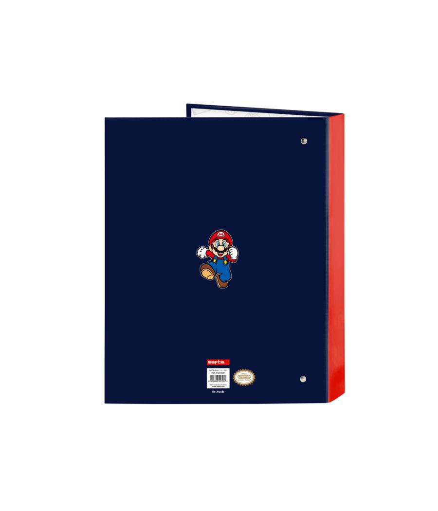 Carpeta safta 4 anillas mixtas cartón folio super mario world