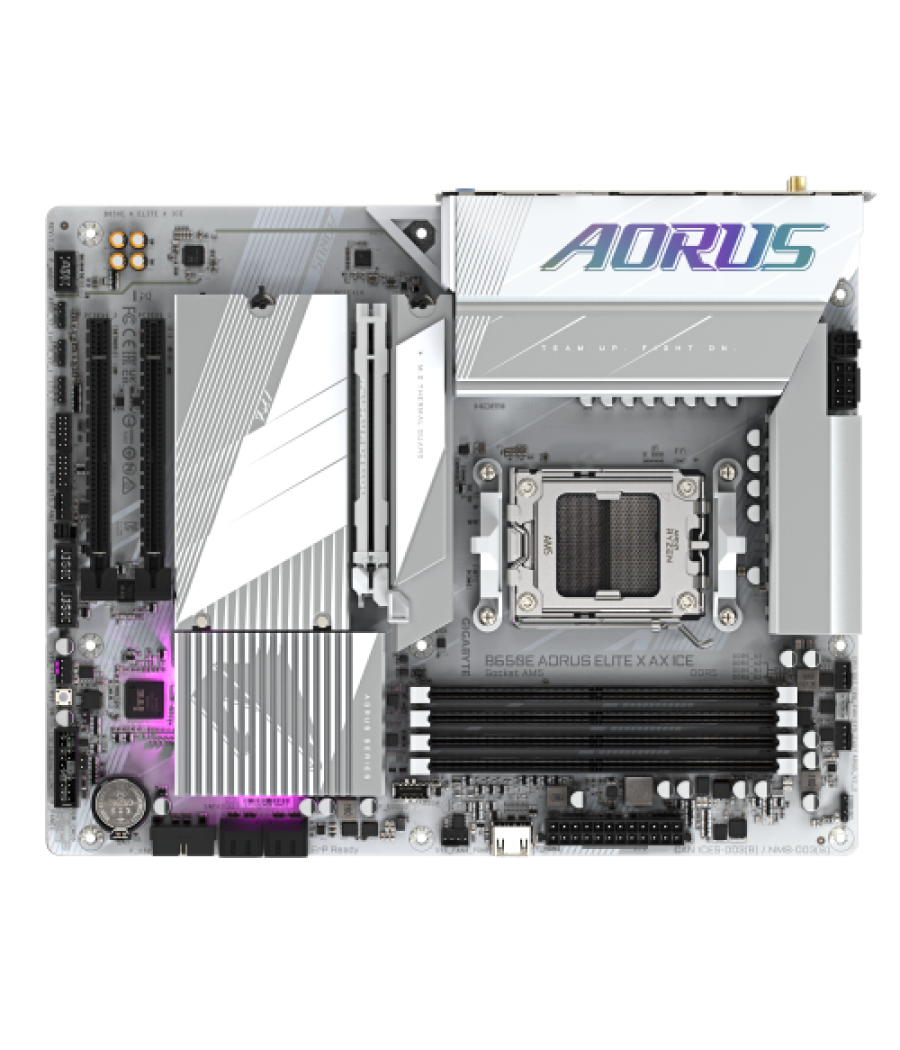 Gigabyte b650e aorus elite x ax ice placa base amd b650 zócalo am5 atx