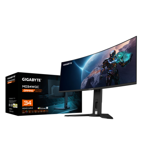 Gigabyte mo34wqc pantalla para pc 86,4 cm (34") 3440 x 1440 pixeles wide quad hd oled negro