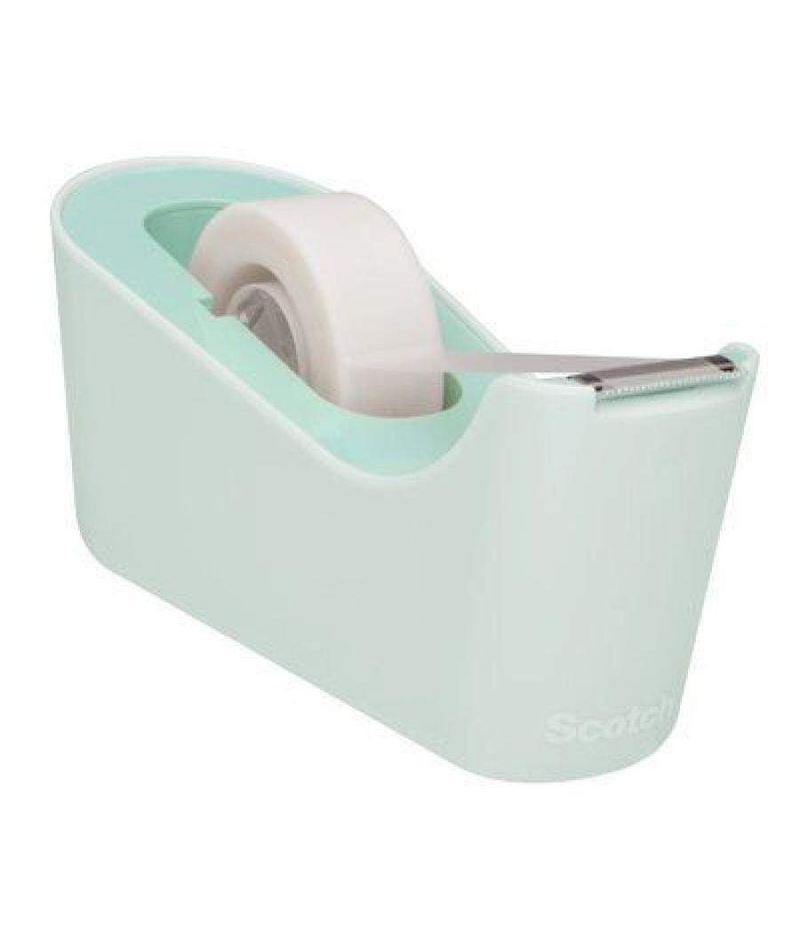 Dispensador c18 de sobremesa color menta con rollo cinta invisible 19mm x 33m magic c18-m scoth 7100180400