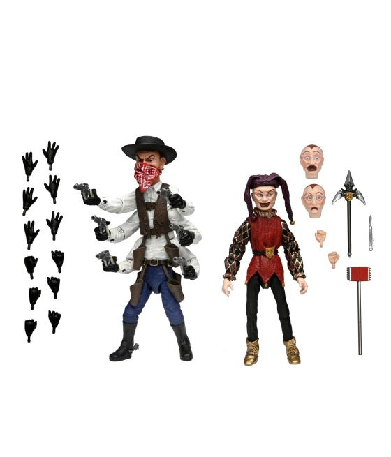 Pack 2 figuras neca puppet master ultimate six shooter & jester