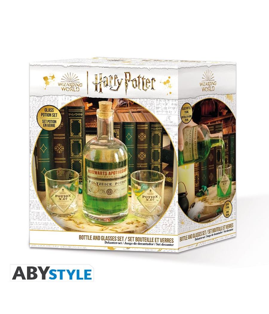 Set de botellas y vasos harry potter poción