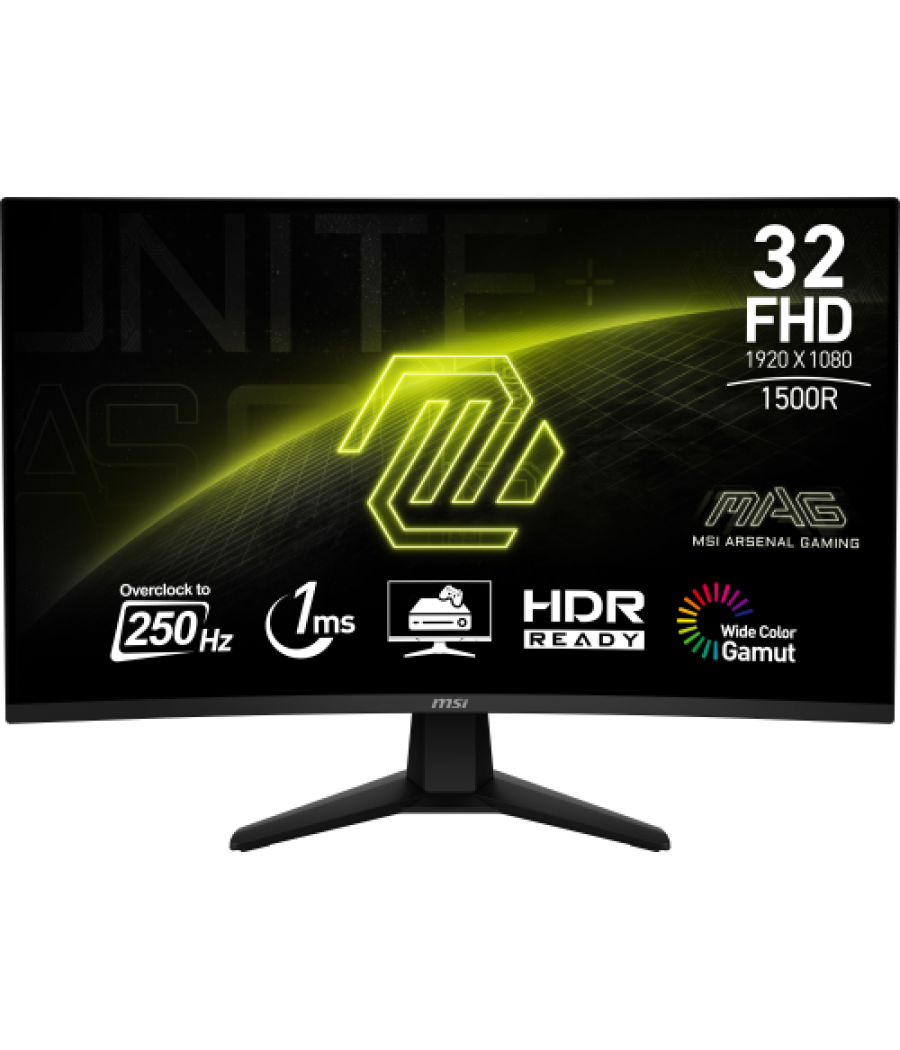 Msi mag 32c6x pantalla para pc 80 cm (31.5") 1920 x 1080 pixeles full hd negro