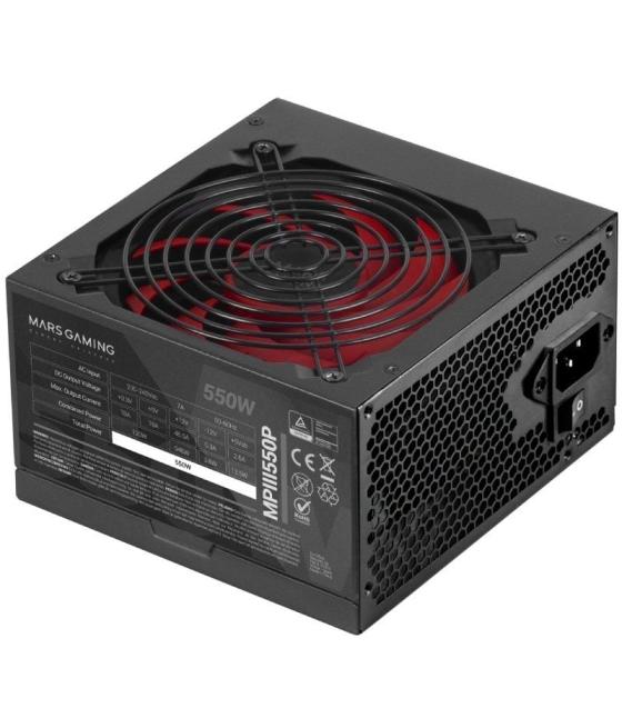 Fuente de alimentación mars gaming mpiii550p/ 550w/ ventilador 12cm