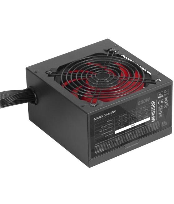 Fuente de alimentación mars gaming mpiii550p/ 550w/ ventilador 12cm