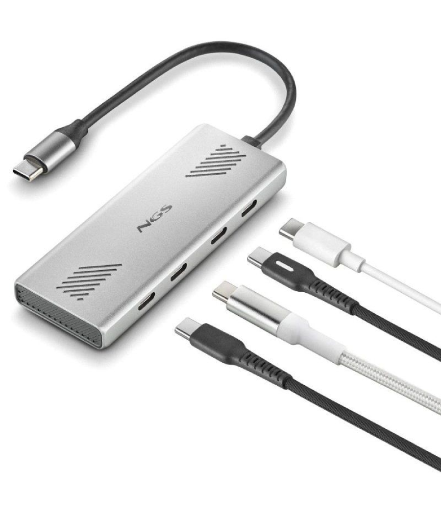 Hub usb tipo-c ngs wonder4-c/ 4xusb tipo-c