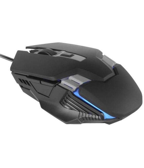 Ratón gaming mars gaming mm024/ hasta 4000 dpi/ negro